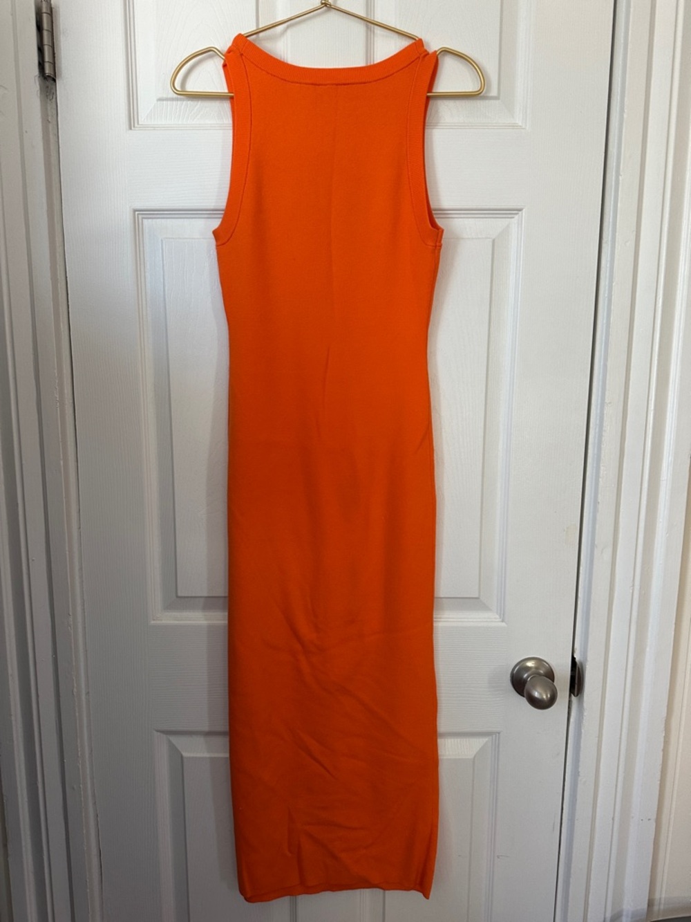 A.L.C. Vibrant Orange Ribbed Tank Maxi Dress - Picture 4 of 5